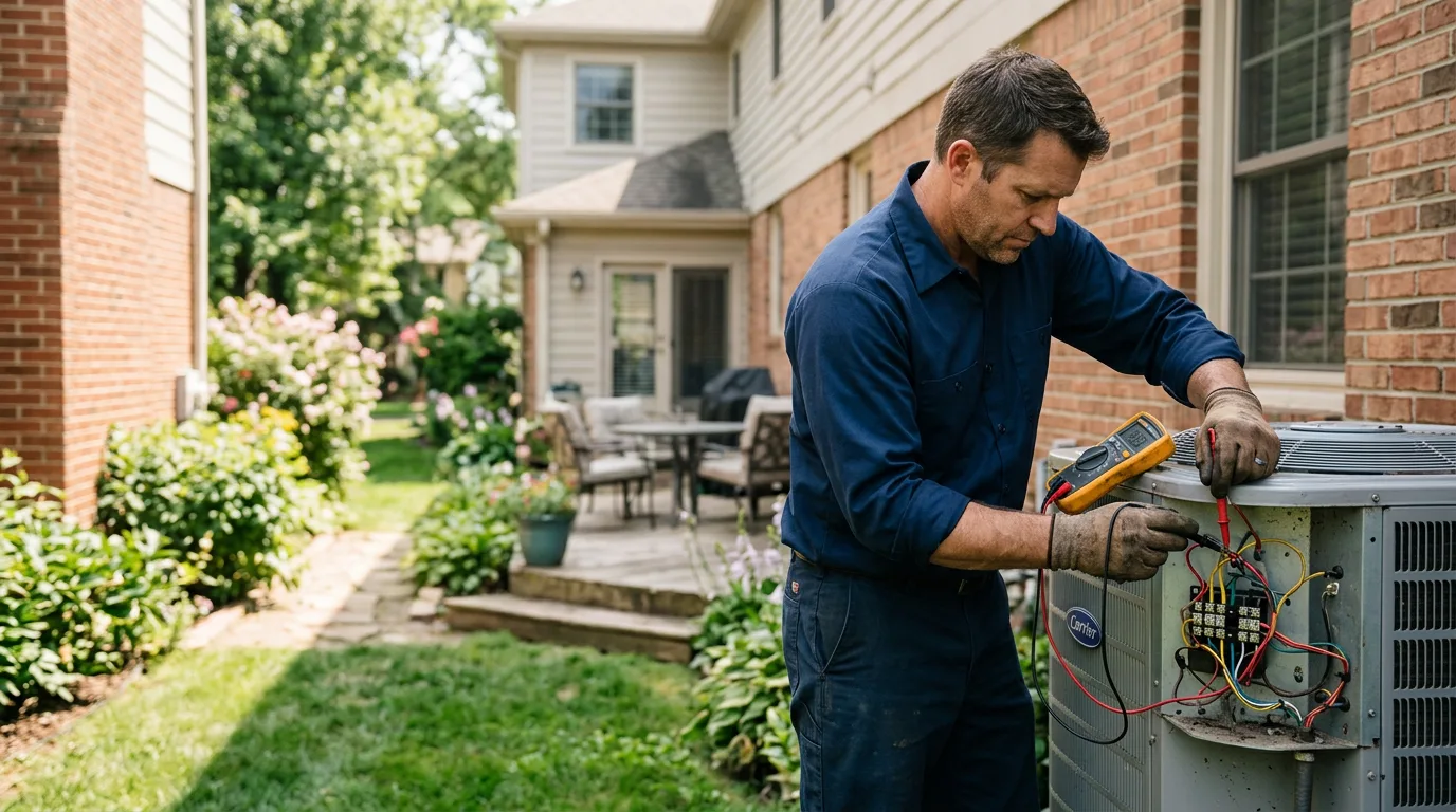 HVAC technician working near Volga, WV